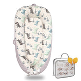Bubbyhuts Dinosaur World lounger side-pattern close-up shows versatile, switchable designs