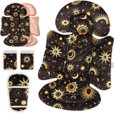 BUBBYNOOK Stars headrest-support keeps a newborn's head steady during swing sessions.