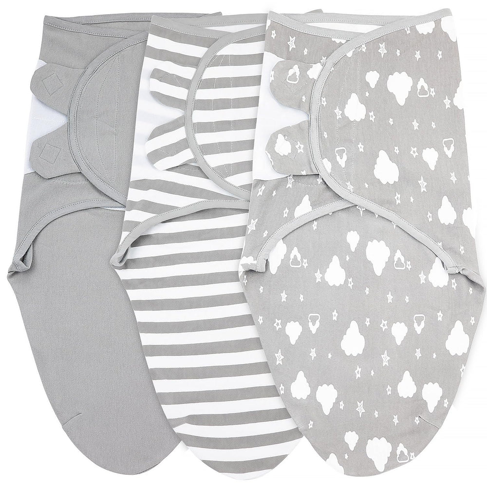 Bublo Baby swaddles pack closeup – soft fabric supports calm, secure swaddling for newborn comfort.