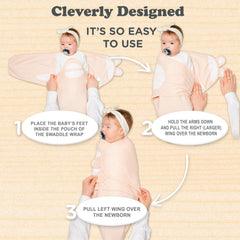 Bublo Baby swaddles secure-fit pattern showing stay-put design.