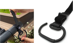 Buddy Duggy nonslip stroller hook 15lb capacity supports grocery bags securely.