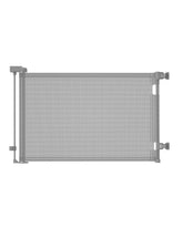 BuddyZone retractable baby gate baseboard-adjustment demonstrates secure installation without drilling