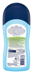 Bübchen shampoo close-up shows light lather for gentle cleansing of delicate hair.