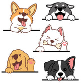 Buer Homie 5 puppy wall stickers brighten spaces with playful decor.