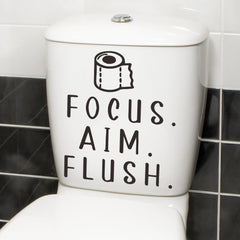 Buer Homie bathroom wall decal featuring a quote for Nordic-inspired decor