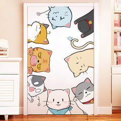 Buer Homie cat wall stickers assembly forming a large decorative scene