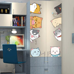 Buer Homie cat wall stickers in bedroom create cute ambience