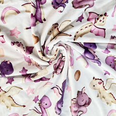 Buerhanerry Dragon Baby Blanket in crib showing size and coverage for babies.