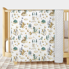 Buerhanerry Dragon blanket back dots detail shows soothing plush texture for gentle nighttime comfort.
