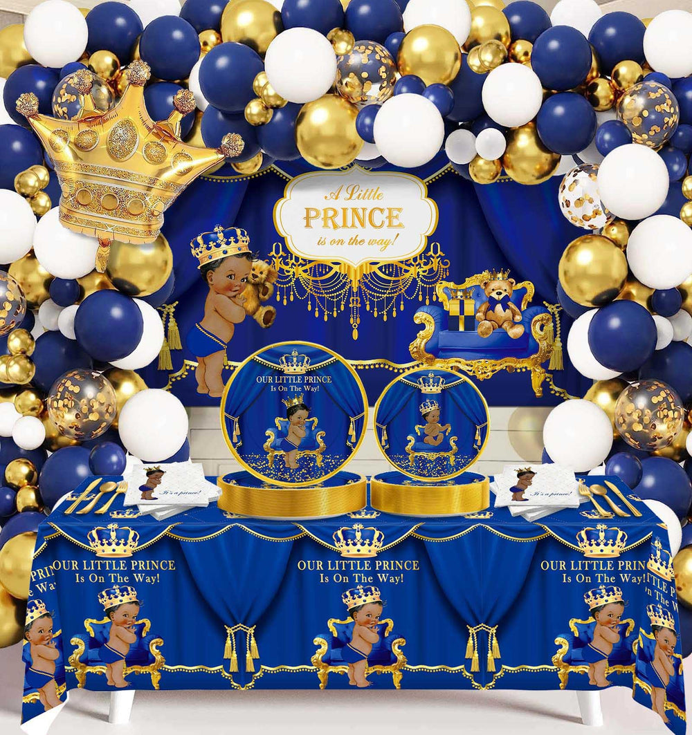 Buerhanerry royal prince balloon garland kit creates a photo-ready royal backdrop.