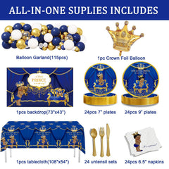 Buerhanerry royal prince tableware set provides sturdy dining for 24 guests.