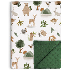 Buerhanerry woodland-animals-pattern blanket for cozy nighttime cuddles.