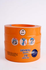 Bufi 4 pack packaging highlights 270 count bags for cost efficient odor control