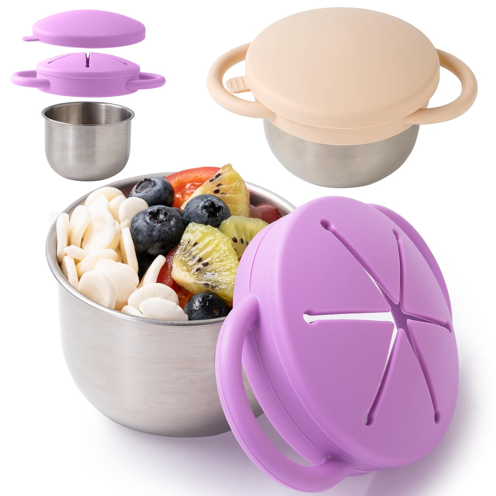 Bufilea toddler snack containers - stainless steel base for durable daily use