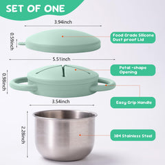 Bufilea spill-proof travel lid keeps snacks secure on car rides and trips.
