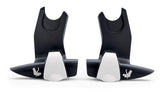 Bugaboo Bee car seat adapter multi-angle view shows quick connect for Maxi-Cosi.