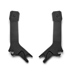Bugaboo Butterfly 2 car seat adapters attached to the stroller for quick transfers.