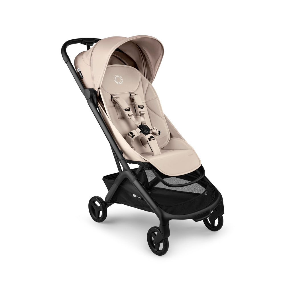 Bugaboo Butterfly 2 folded compact overhead-bin storage for travel.