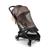 Bugaboo Butterfly/Dragonfly mosquito net snugly hugs the bassinet for protection and airflow.