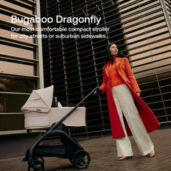 Bugaboo Dragonfly toddler-seat supports growing child on city outings.