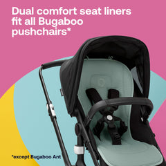 Bugaboo Dual Comfort Seat Liner soft pique fabric with Cooldry for breathable comfort.