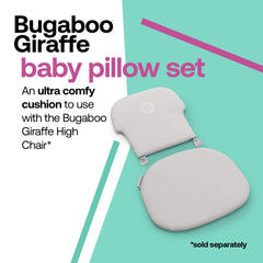 Bugaboo Giraffe seat cushion Arctic White supports tiny diners.