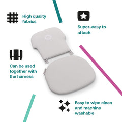 Bugaboo Giraffe pillow Arctic White is machine washable for easy cleaning.