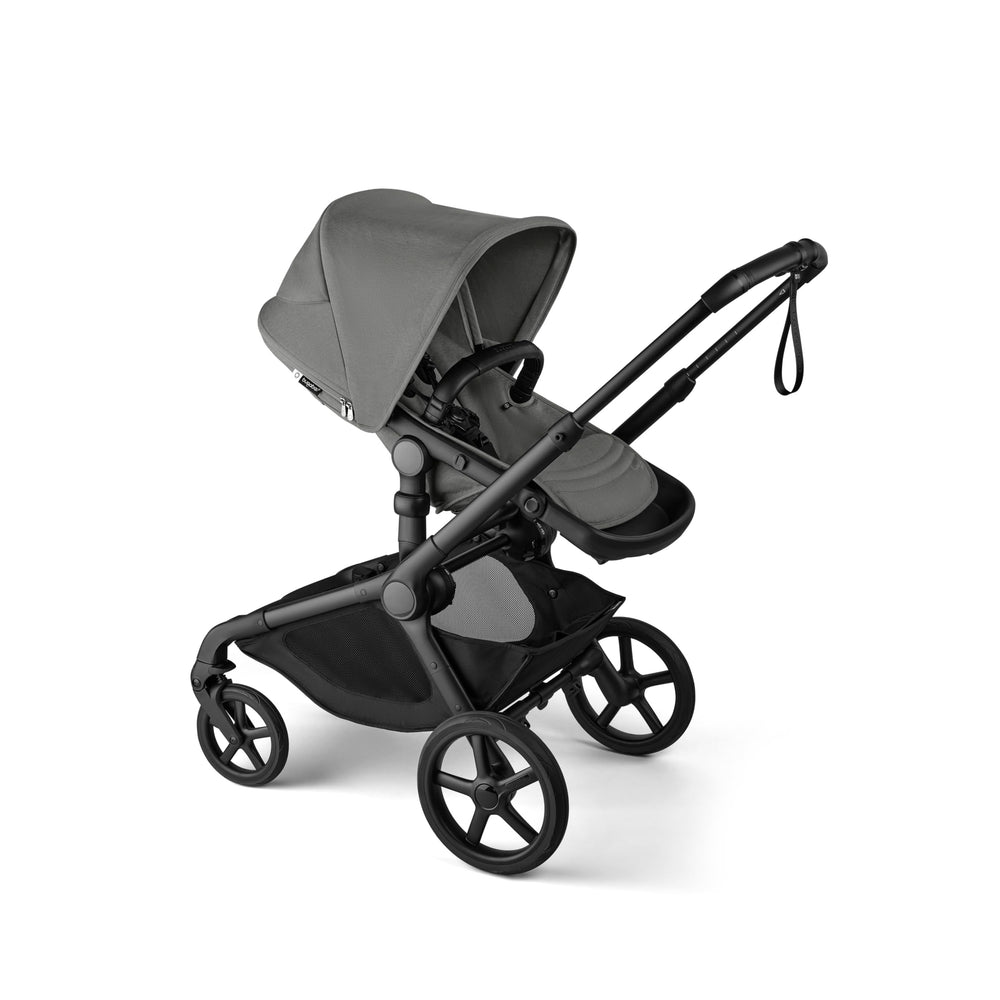 Bugaboo Kangaroo Moon Grey stroller on urban terrain for versatile family outings.