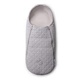 Bugaboo newborn inlay footmuff front view keeps baby warm in stroller.