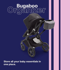 Bugaboo Organizer attached to handlebar demonstrates quick-access design during strolls.