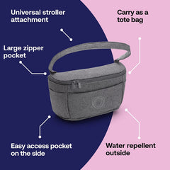 Bugaboo Organizer insulated bottle holder keeps drinks ready during errands.