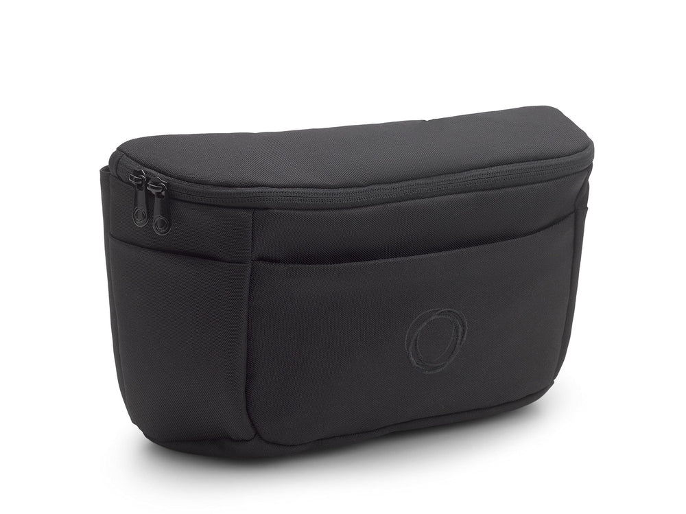 Bugaboo Organizer midnight black front view shows compact storage for on-the-go essentials.
