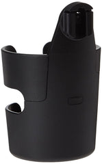 Bugaboo stroller cup holder attach point enables quick, secure attachment on handlebars.