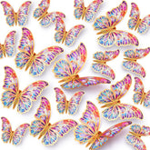 Buiory butterfly wall decal 3D colorful adds vibrant wall art for kids' rooms