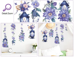 Buiory wall decal set 12x36 inches blue provides a bold focal point.