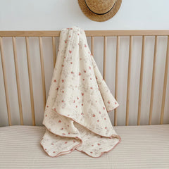 BuLuTu baby blanket shows muslin texture for breathable comfort during naps