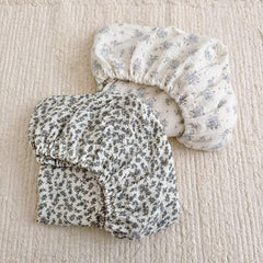 BuLuTu blue flower crib sheets two-pack for standard crib provide breathable softness.