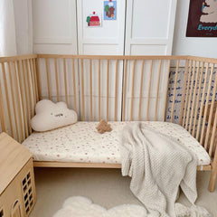 BuLuTu forest-rabbit muslin crib sheet set, two-pack for easy changes