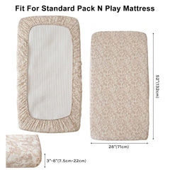 BuLuTu mini-crib-sheets soft-breathable-cotton keep baby's skin dry and comfy.