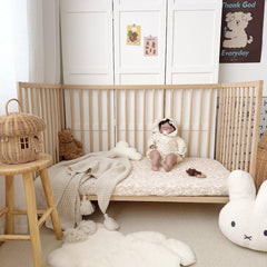 BuLuTu sheets with 360-elastic-band stay securely in place for safe sleep.