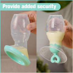 BumbleBee milk saver stopper-lid secured for milk storage and freshness