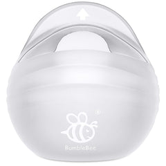 BumbleBee wearable milk collector worn in bra for discreet, hands-free milk collection.