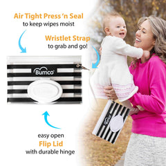 Bumco wipes pouch refillable top lid ideal for bulk wipes refill