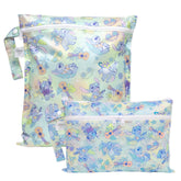 Bumkins wet bag Aloha Stitch closeup shows durable fabric and stitching.