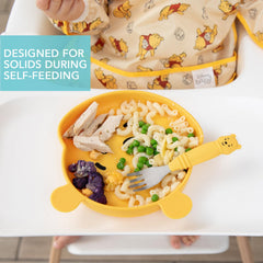 Bumkins Winnie the Pooh toddler spoon curved tines ease spearing bites during meals