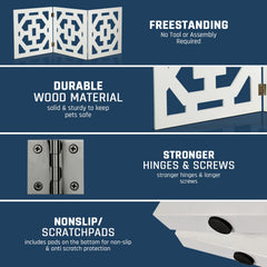 Bundaloo decorative-pattern dog gate adds style while containing pets.