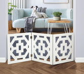 Bundaloo freestanding dog gate extended to block wide doorways safely.
