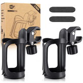 BundlePRO pram cup holder front view with quick-access drink within reach during strolls.
