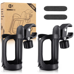BundlePRO pram cup holder front view with quick-access drink within reach during strolls.