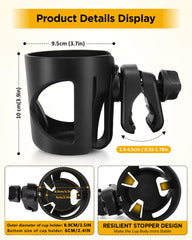 BundlePRO cup holder with 360-degree rotation for versatile angles